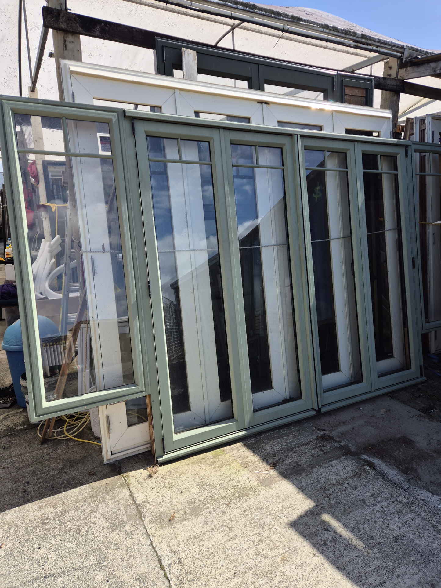 Mist Green Job Lot of Aluminium Joinery, priced individually