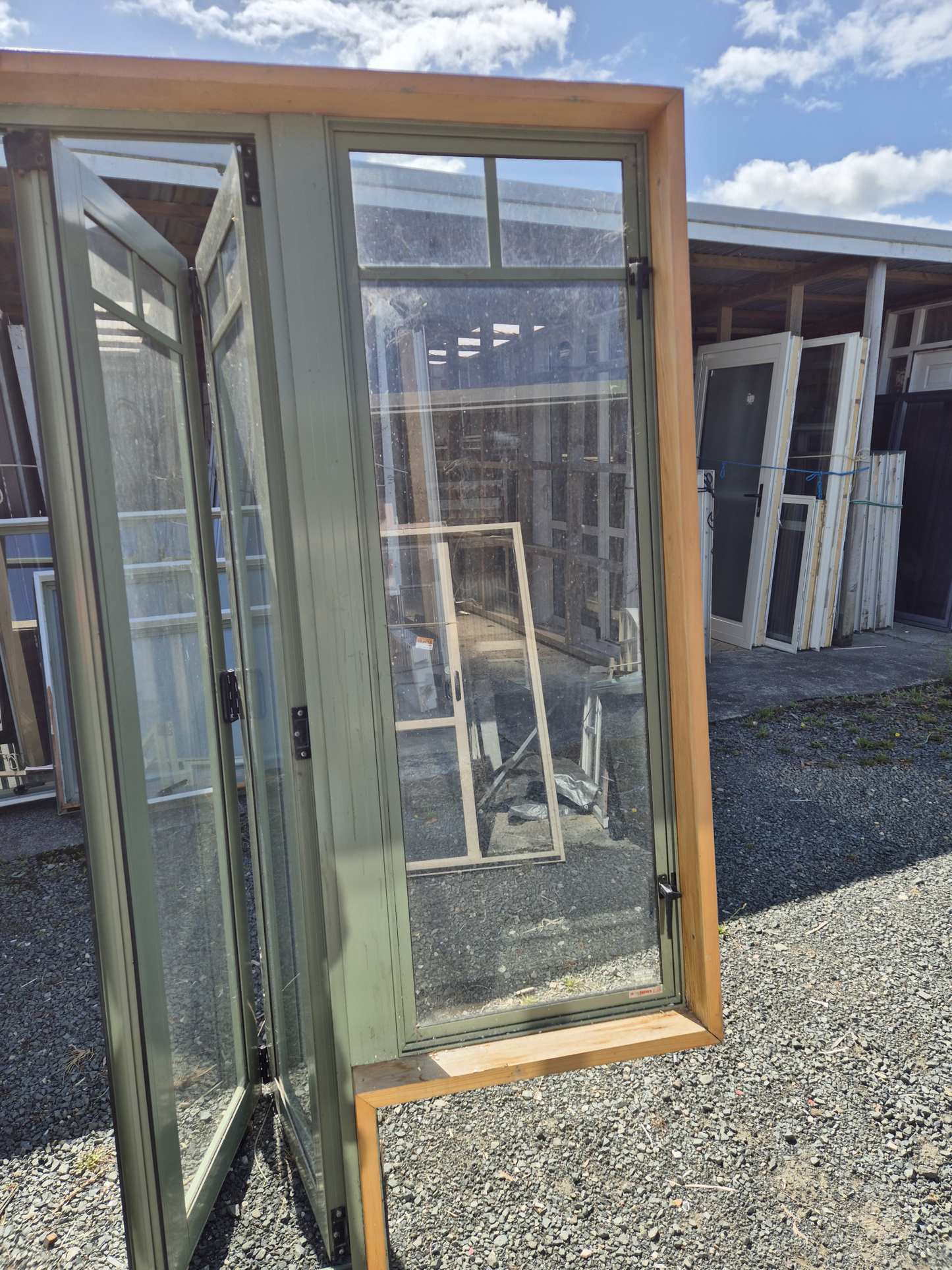 Mist Green Job Lot of Aluminium Joinery, priced individually