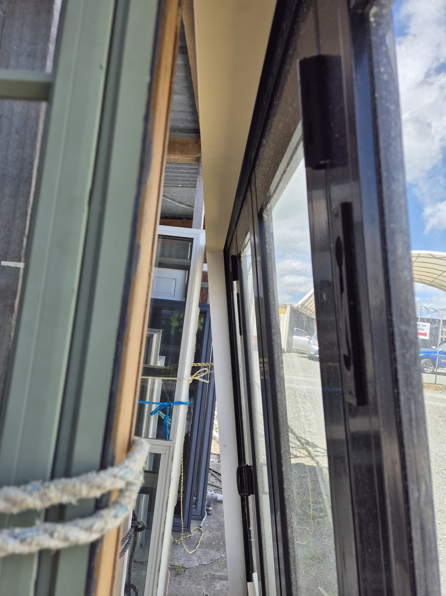 Black Bifolding Door 2m H x 2.41 W #2293