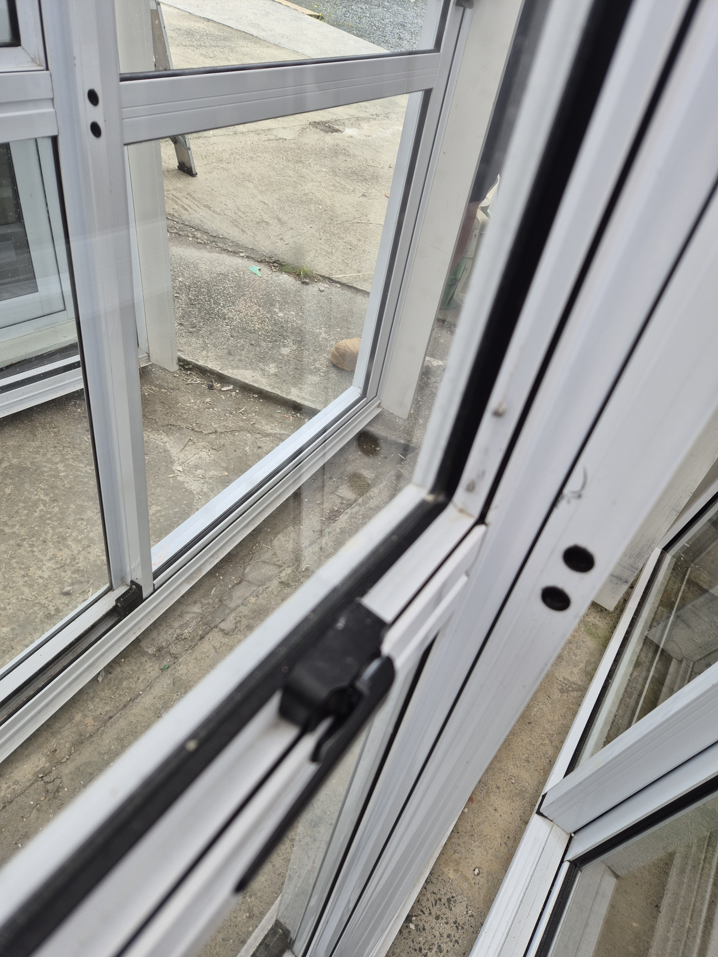 White Ranchslider with opening window 2m H x 1.8W #2274