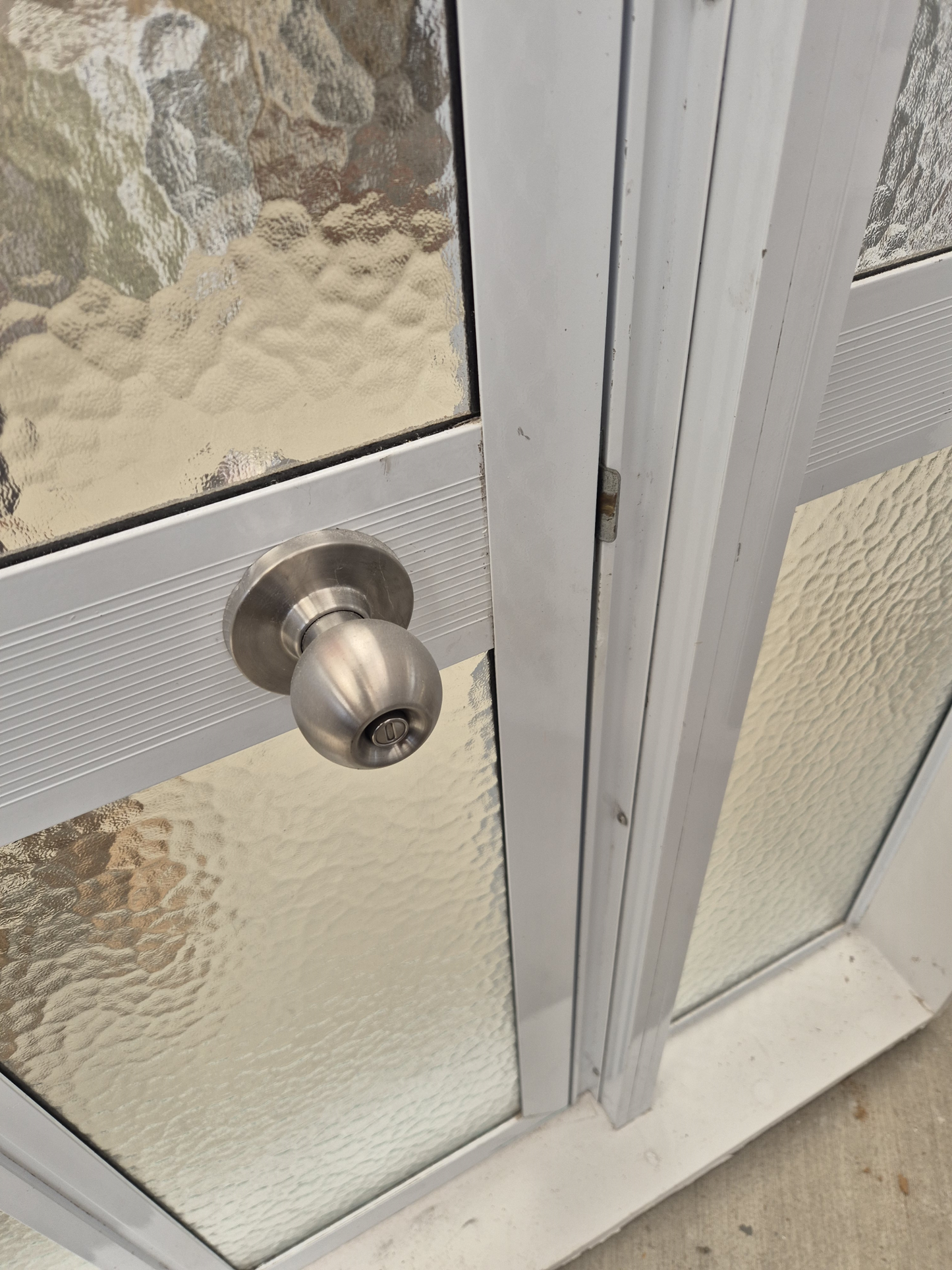 **SALE** White aluminium Door with sidelight 2 H x 1.2 W #2320