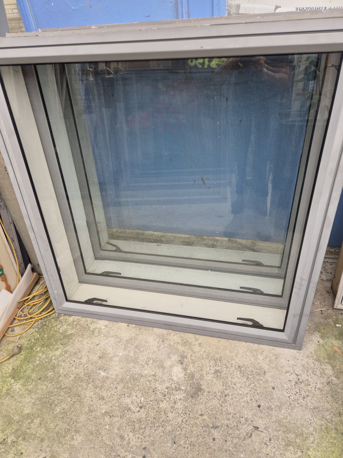 **SALE** Sandstone Grey Aluminium opening Windows 1190x1190 #2319