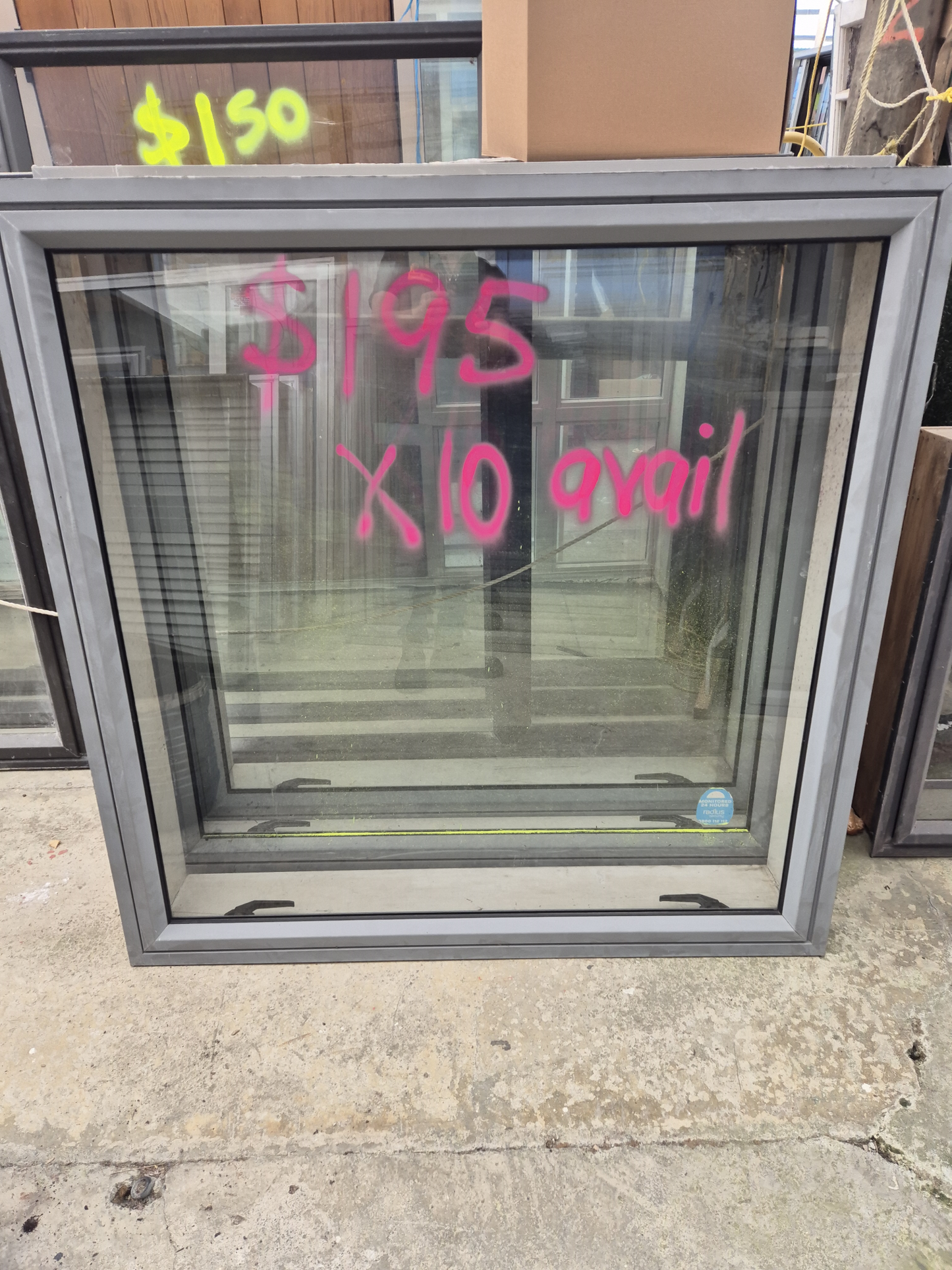 **SALE** Sandstone Grey Aluminium opening Windows 1190x1190 #2319
