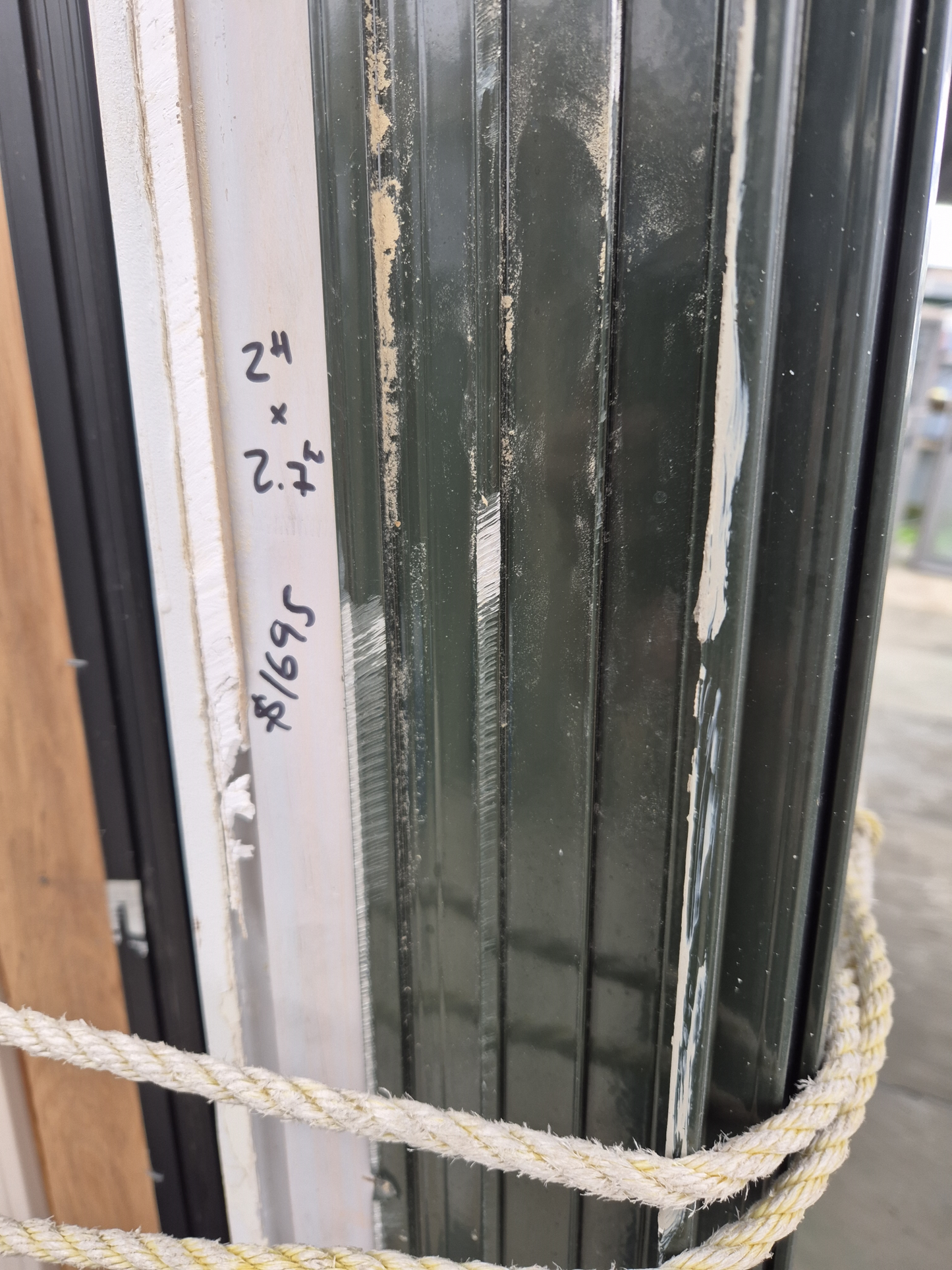 Karaka Green Ranchslider with window 2 H x 2.7W #2335