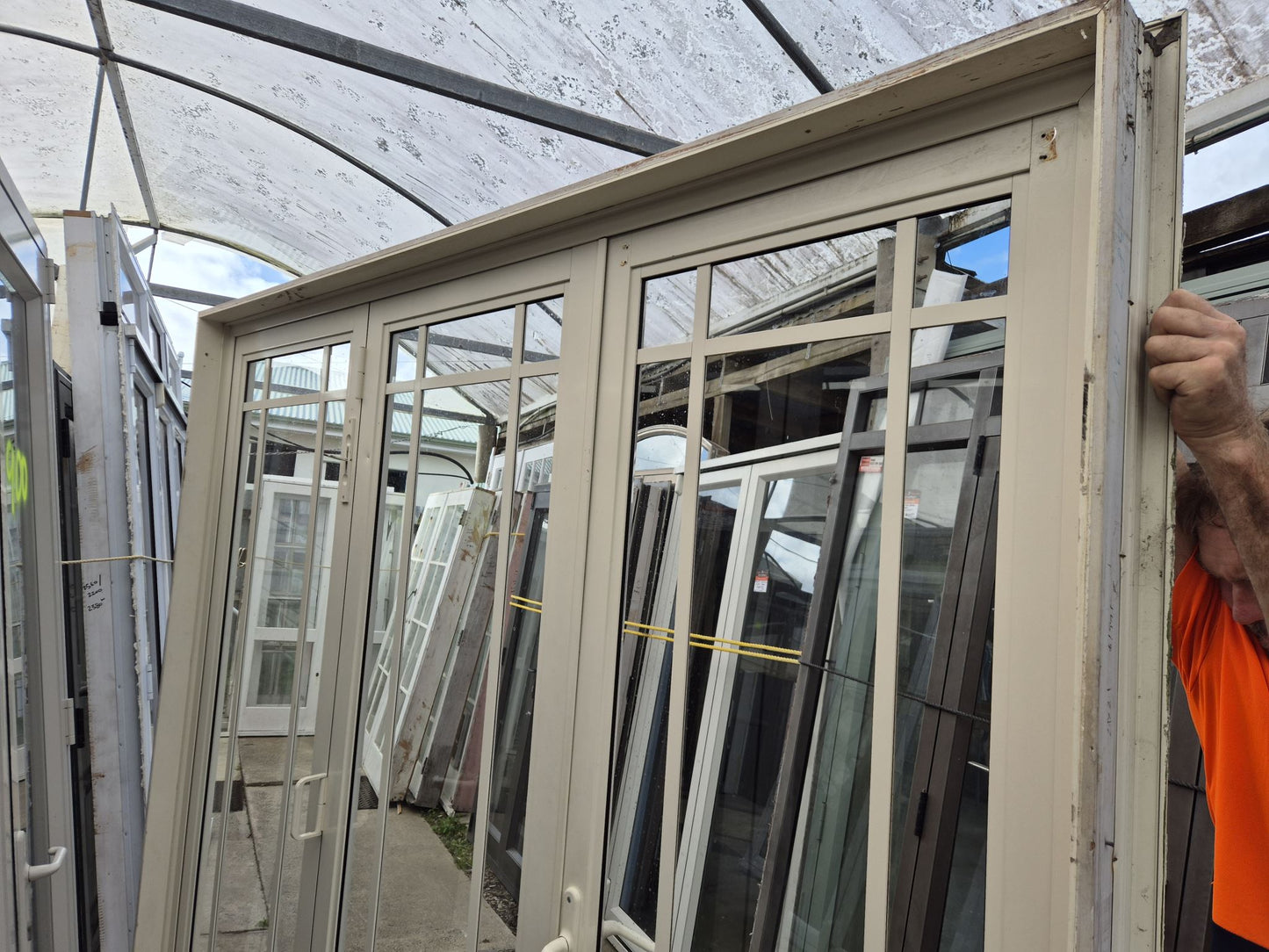 Aluminium Bifolding Door with outside access 2.1 x 2.1m #2342