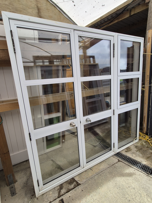 White Double Glazed French doors 2m H x 2.1 W #2340