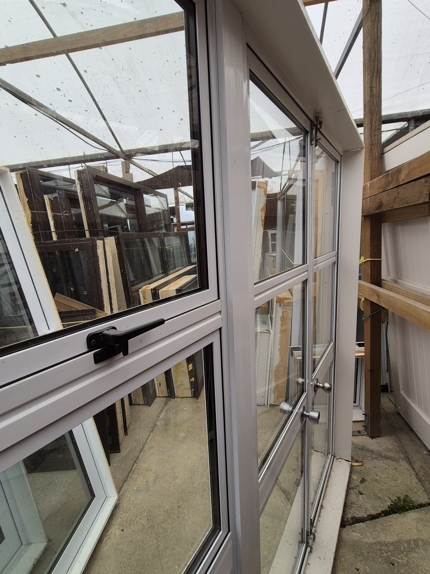 White Double Glazed French doors 2m H x 2.1 W #2340