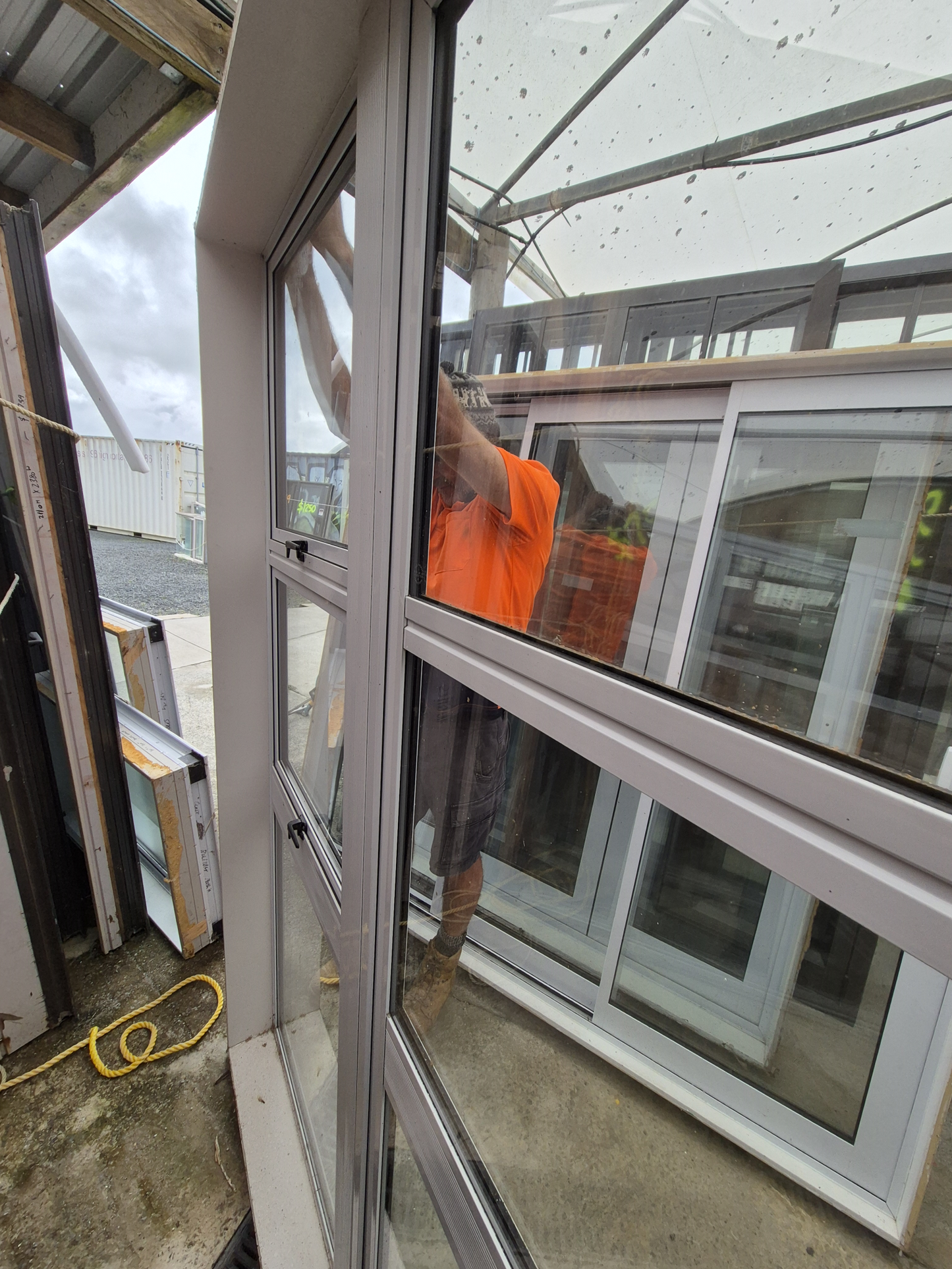 White Double Glazed French doors 2m H x 2.1 W #2340