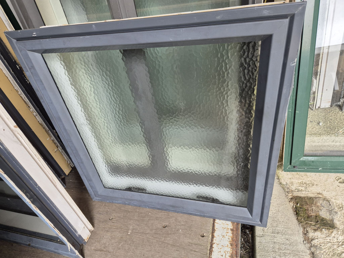 Aluminium window 800x800 Frosted glass, opens #2347
