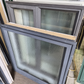 Aluminium window 800x800 Frosted glass, opens #2347