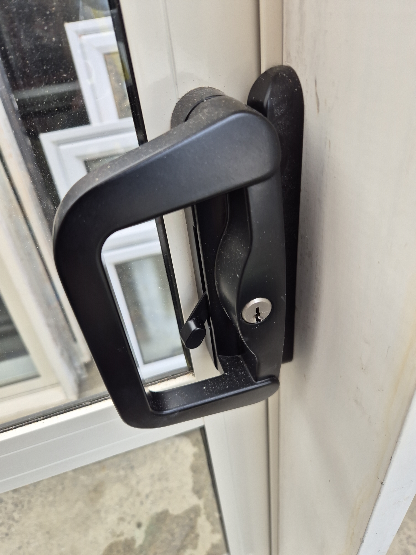 Cream Ranchslider with opening window 2m H x 1.6W #2059