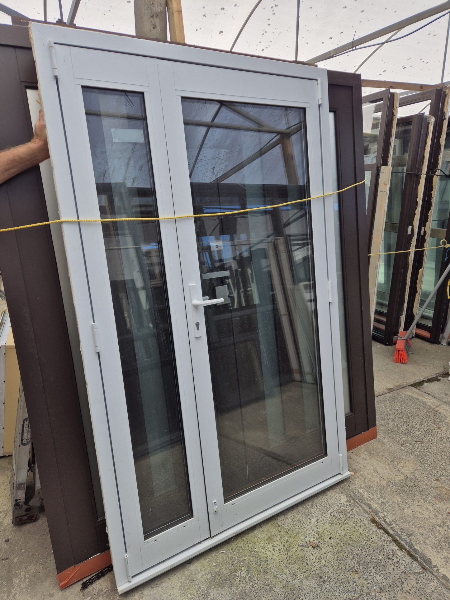 Double Glazed White outward opening Doors 2m H x 1.2 W #2349