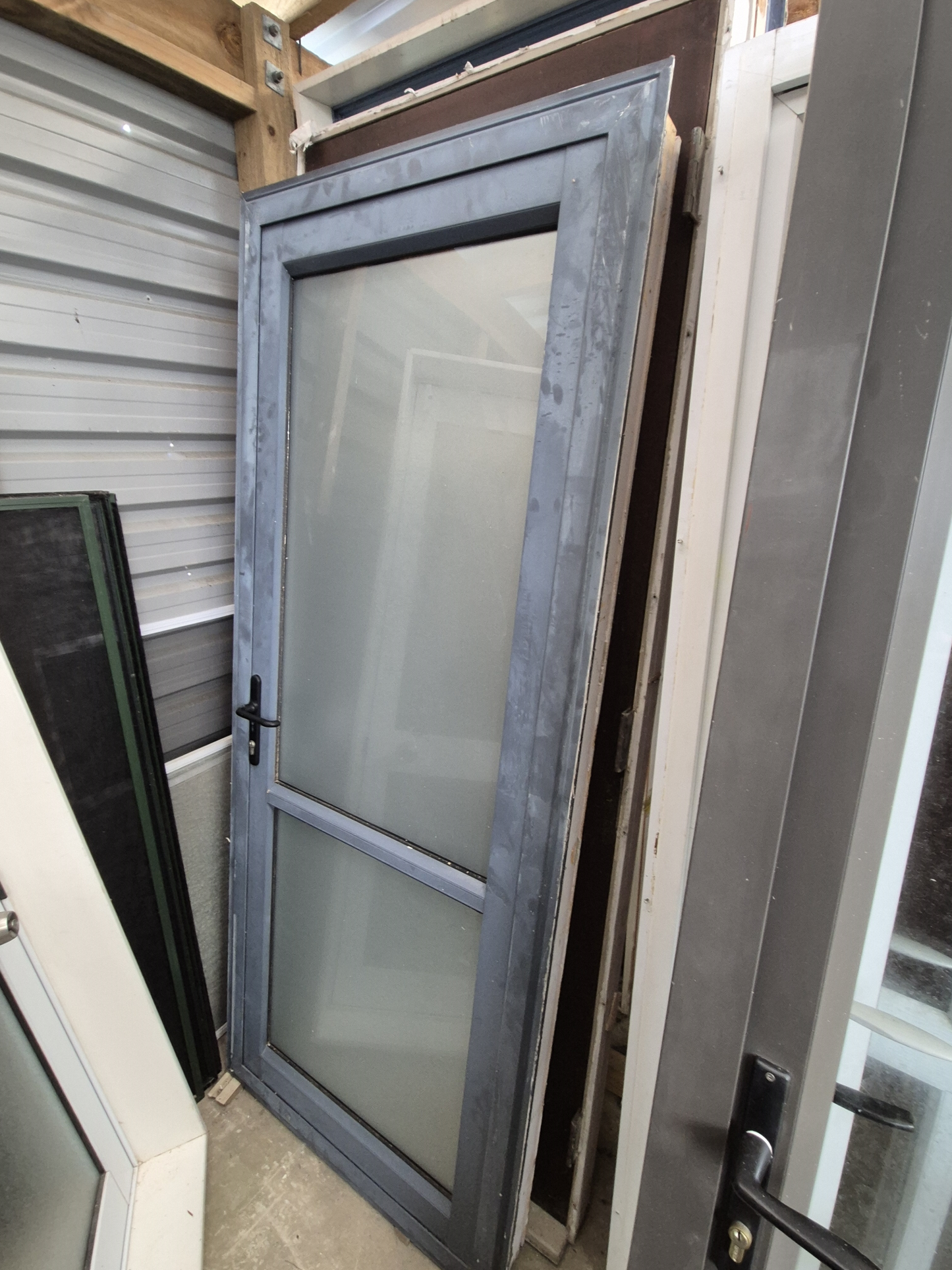 Exterior Aluminium Door 2m H x 800 W, opens inwards #2351