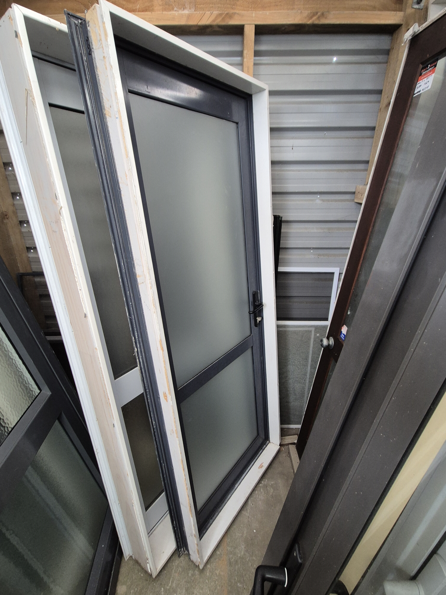 Exterior Aluminium Door 2m H x 800 W, opens inwards #2351