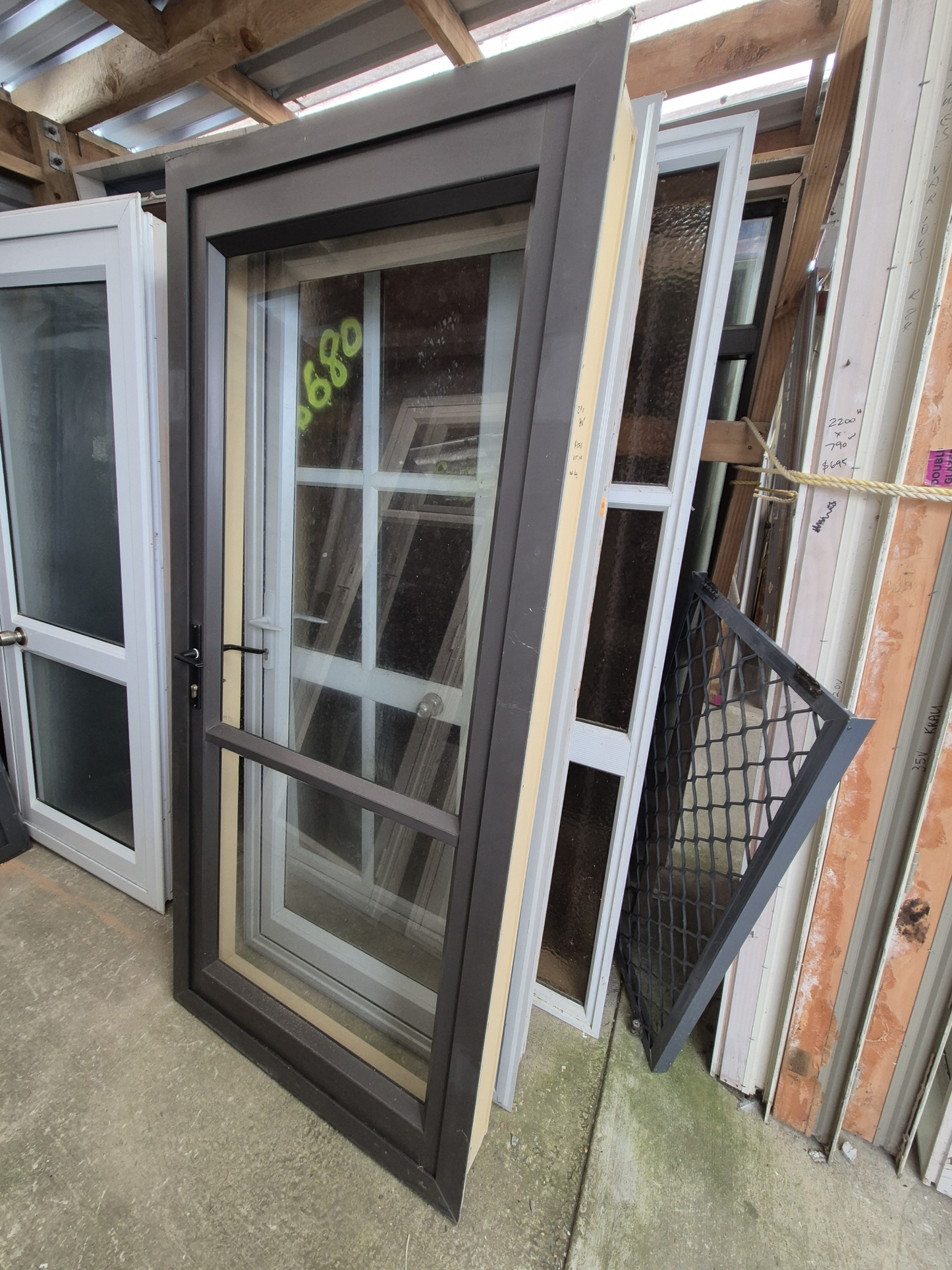 Ironsand Aluminium Exterior door 2m H x 890 W #2352