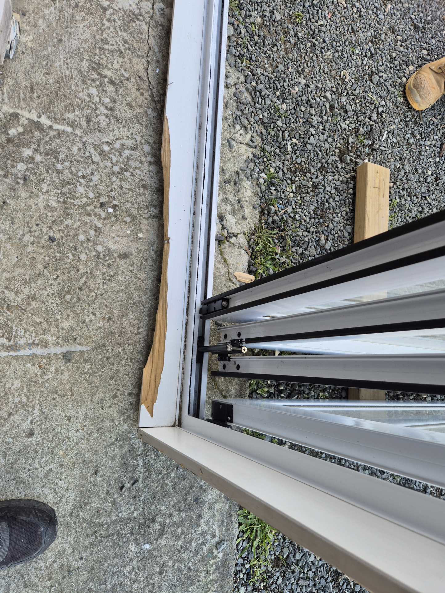 White Bifolding door 2110 H x 3200 W Good Cond. #2359