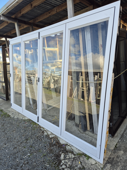 White Bifolding door 2110 H x 3200 W Good Cond. #2359