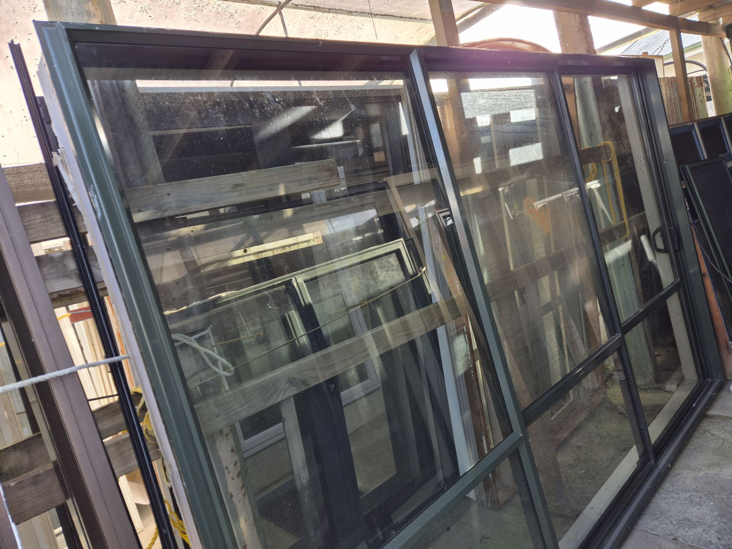 Karaka Green Stacker, Double Sliding Door 2130 H x 3290 W #2365