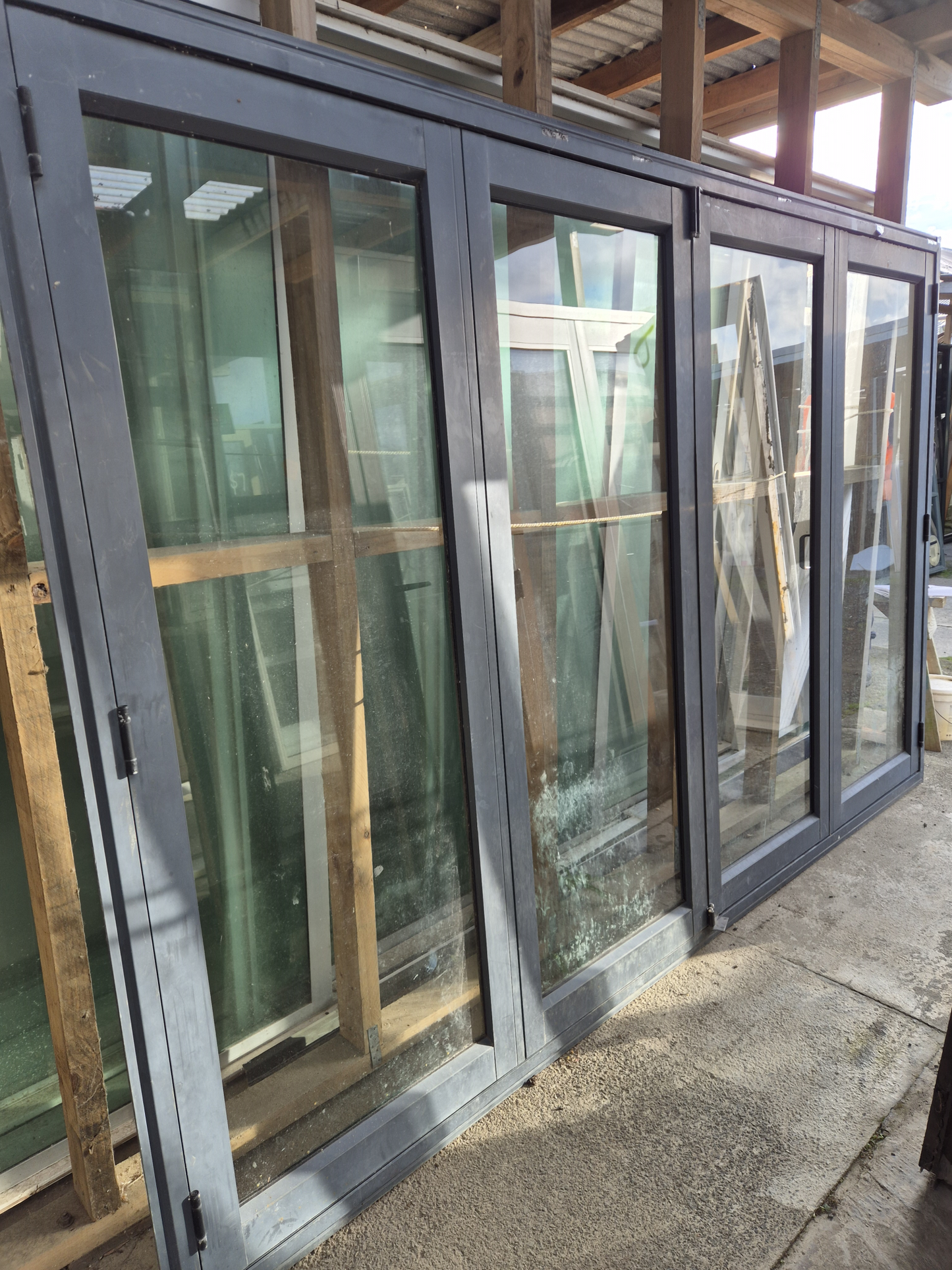 Denim Blue Bifolding Doors 2 H x 3.1 W #2367