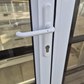 White Aluminium Bifolding door with outside entry 2380 W #2366