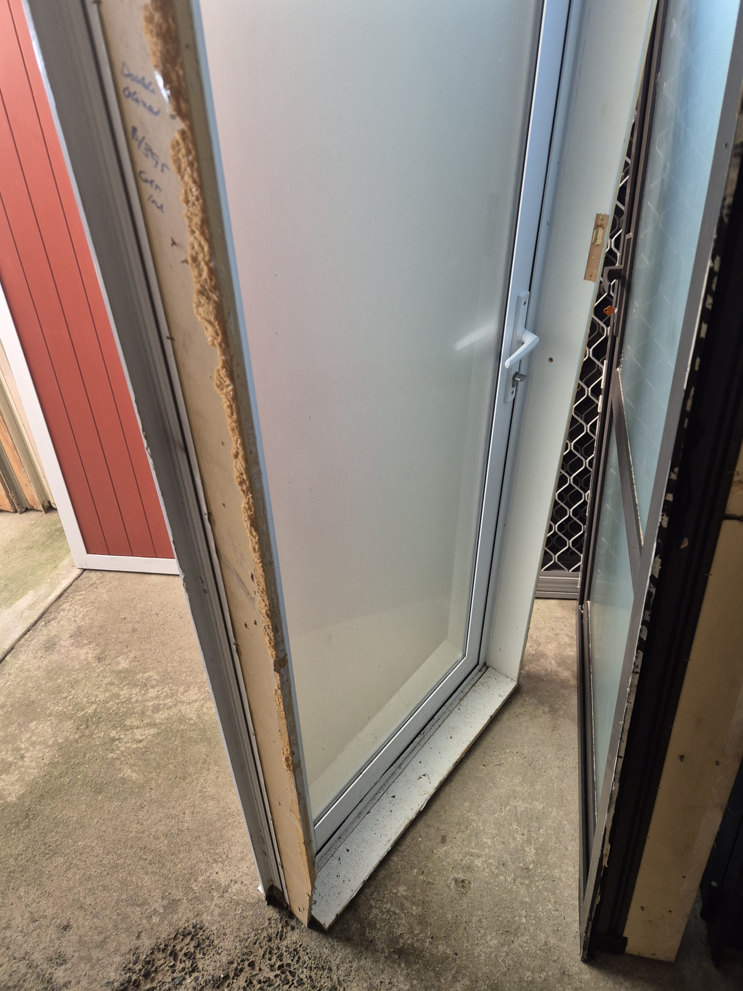 White Double Glazed Door, opens outward 1990 H x 800 W #2369