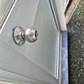 Silver Aluminium Door opens outward 1940 H x 840 W #2370