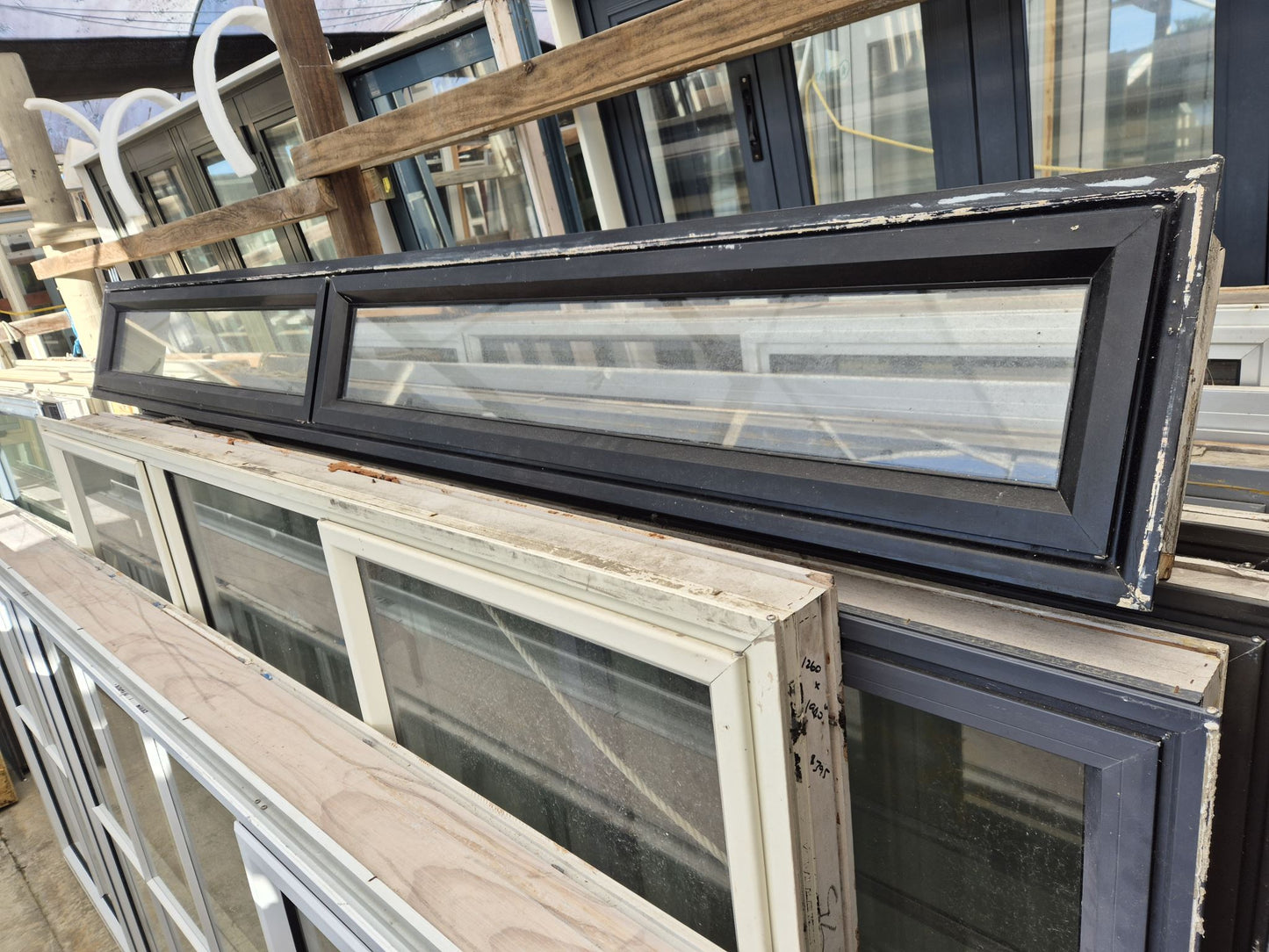 Black Highlight window 270 H x 2.4W double opening #2381