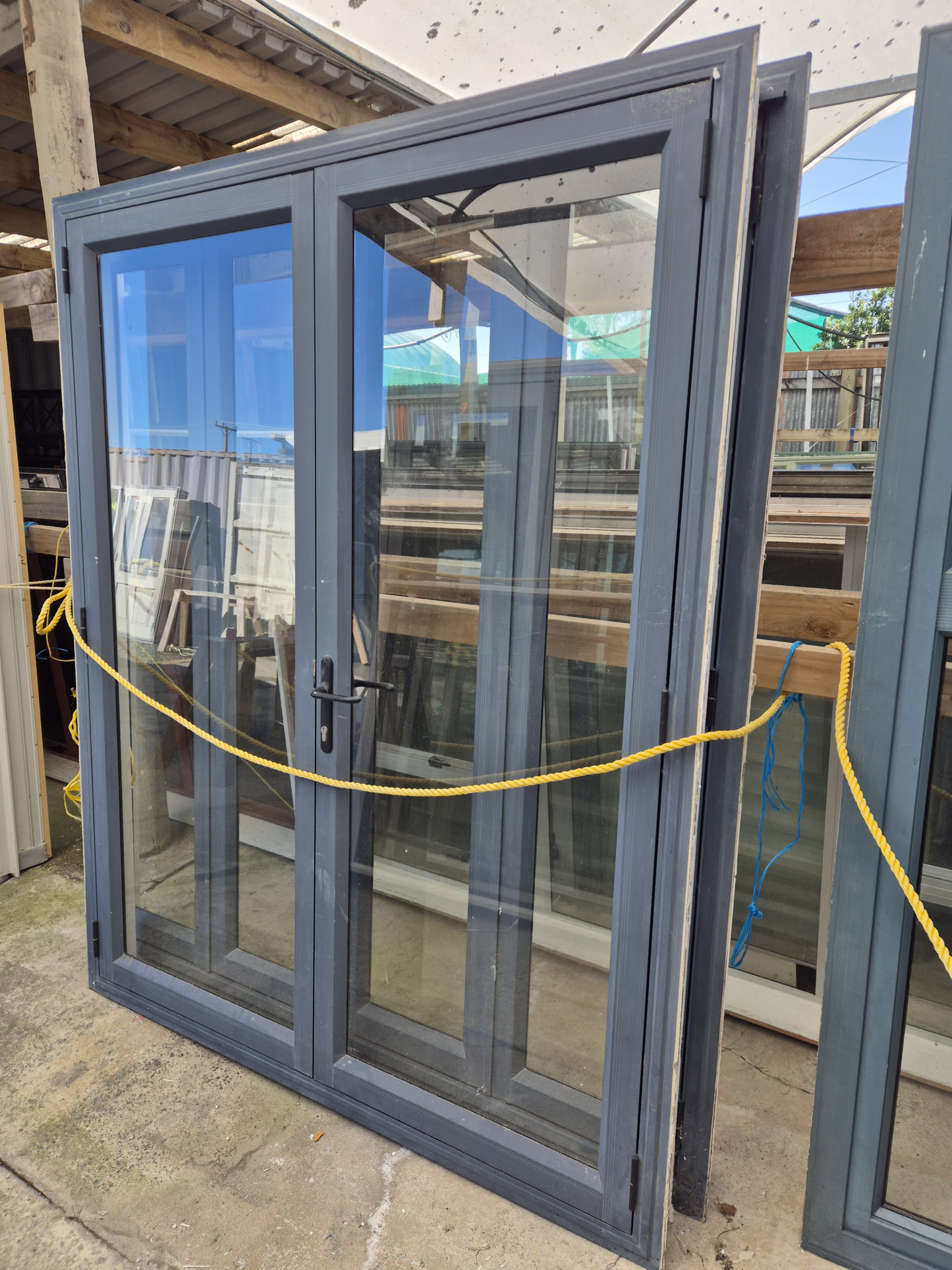 Aluminium French doors 2 H x 1.6W #2376