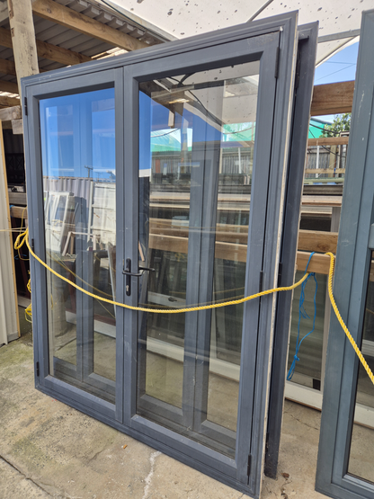 Aluminium French doors 2 H x 1.6W #2376