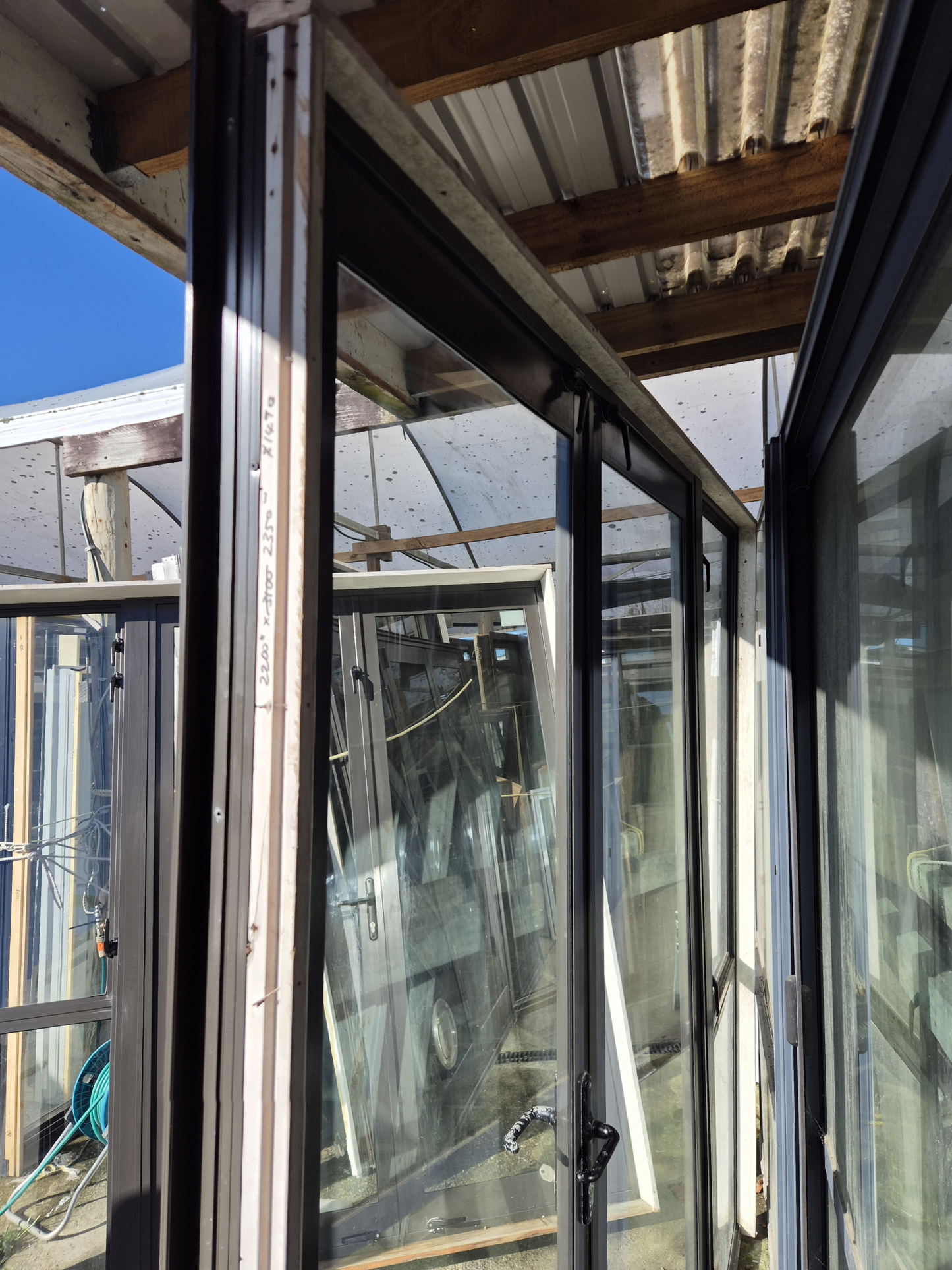 Ironsand French Doors with an opening window 2190 H x 2350 W #2380