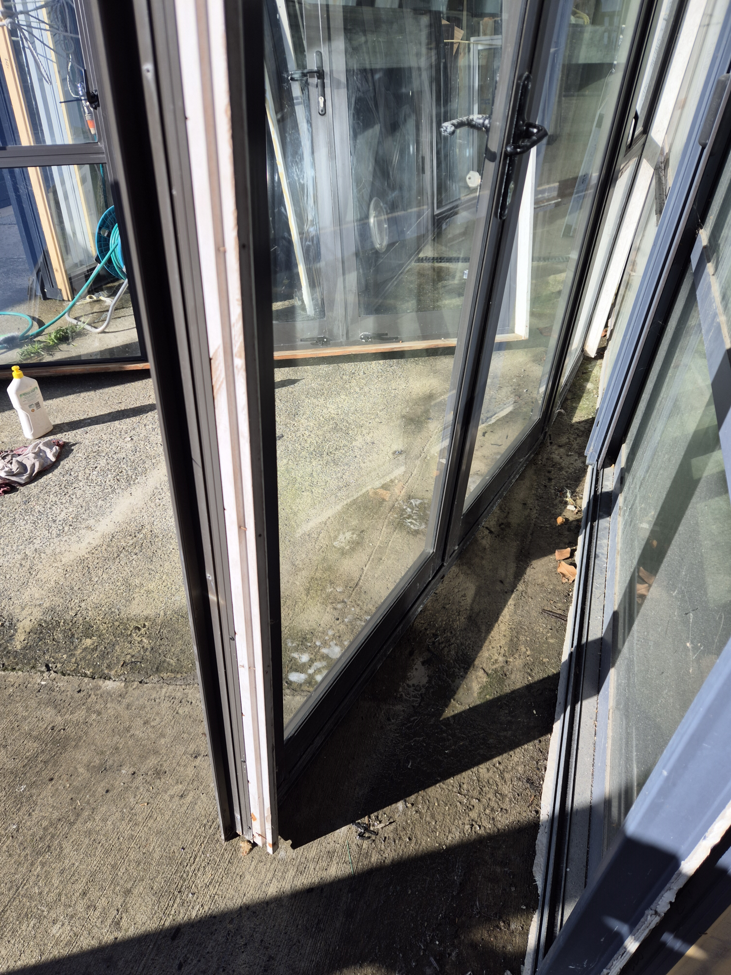 Ironsand French Doors with an opening window 2190 H x 2350 W #2380
