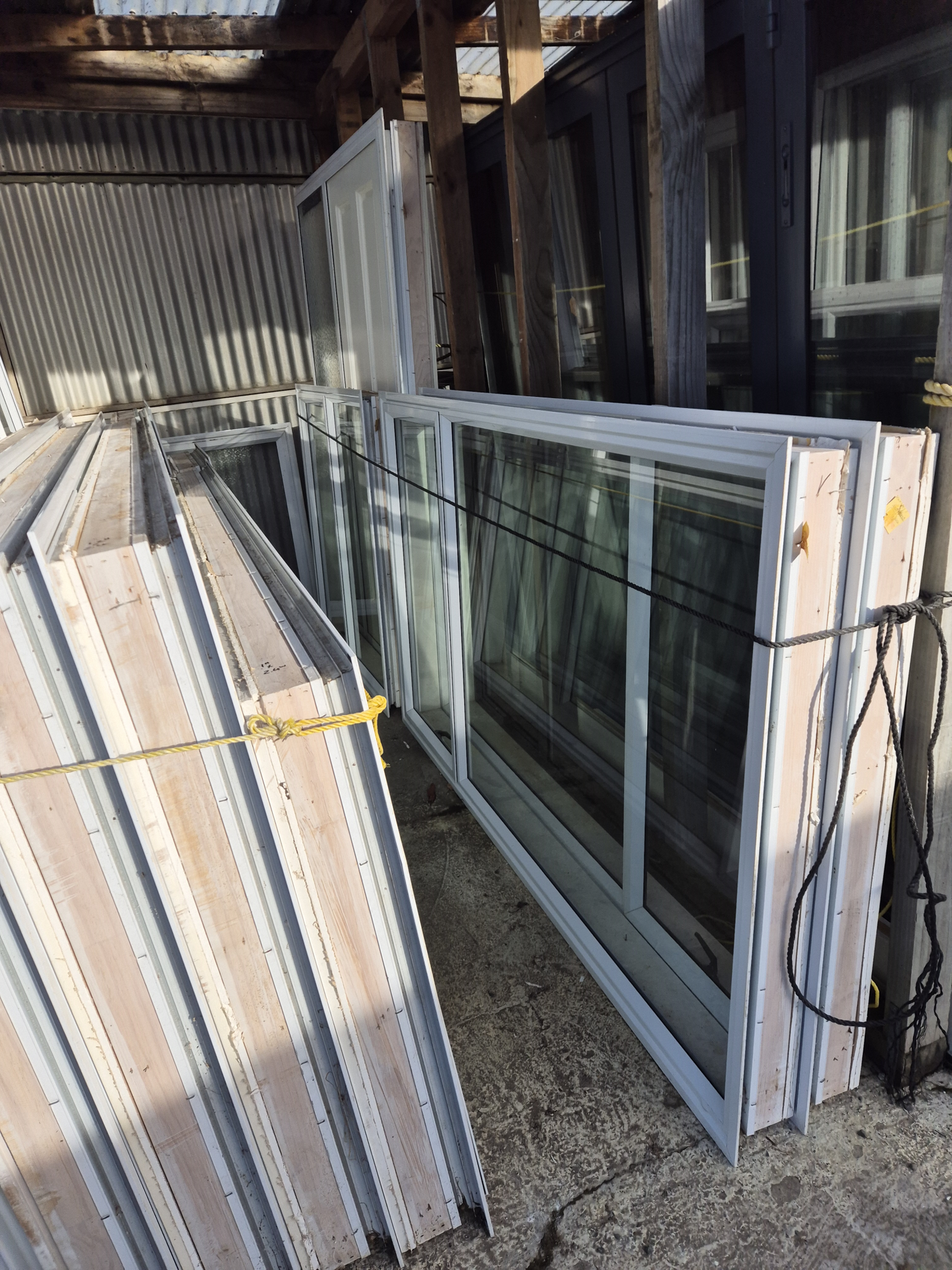 Job lot of White Aluminium Joinery, priced & will sell individually #2063