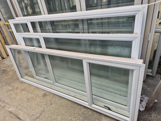 Job lot of White Aluminium windows, priced & will sell individually #2063