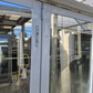 White Bifold door with external access door 2045 x 2460W #2075