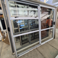 White Ranchslider with opening windows 2m H x 2.4 W #2073