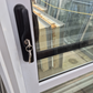 White Ranchslider with opening windows 2m H x 2.4 W #2073