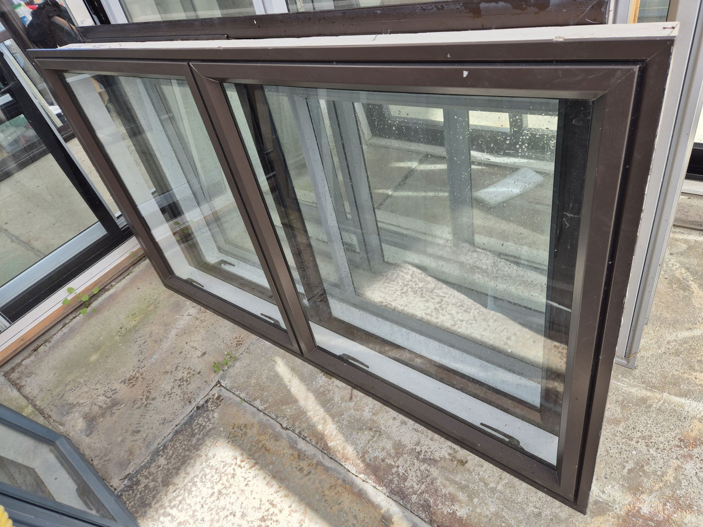 Modern Aluminium Window Double opening 1m H x 1.8W #2069
