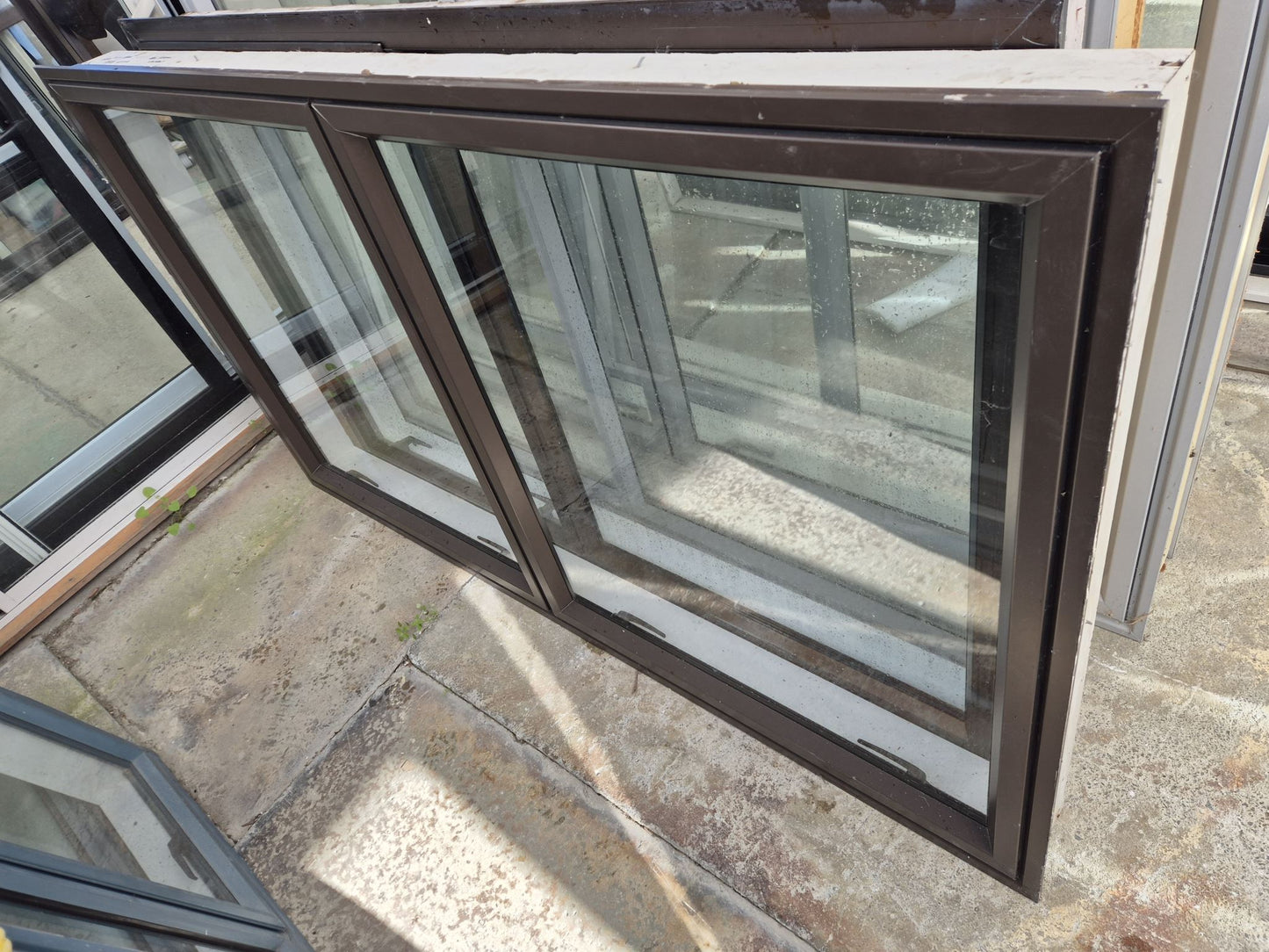 Modern Aluminium Window Double opening 1m H x 1.8W #2069