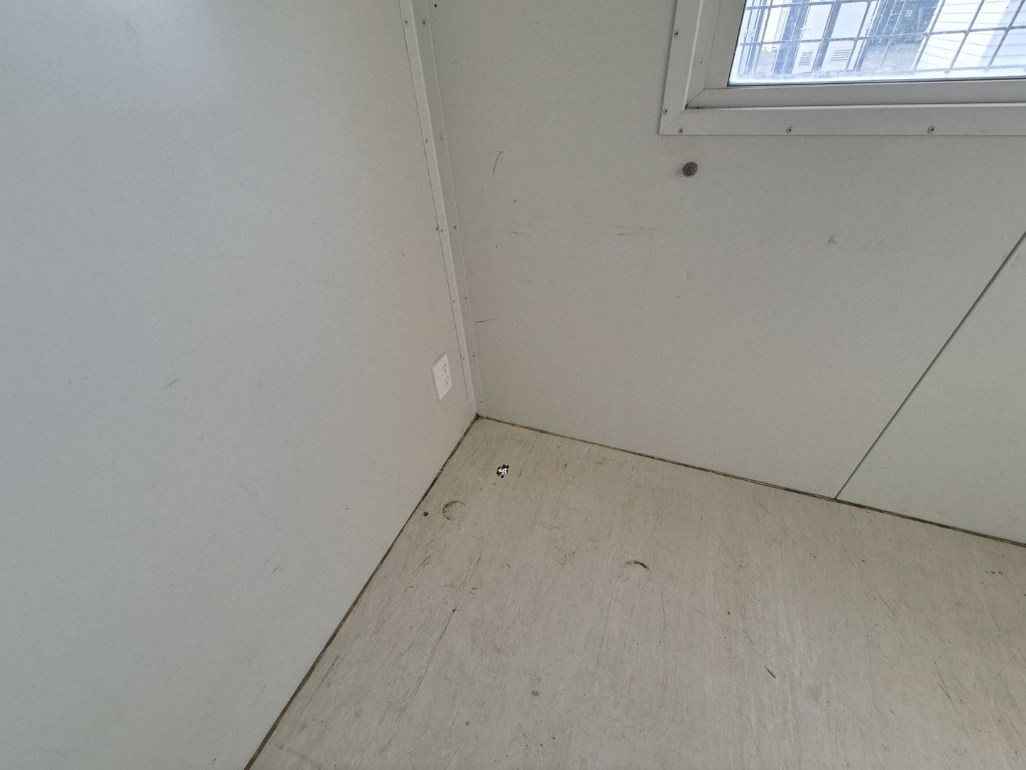 Small Portacom 2.4mSq Double glazed sliding windows. Matchin6x3m also available