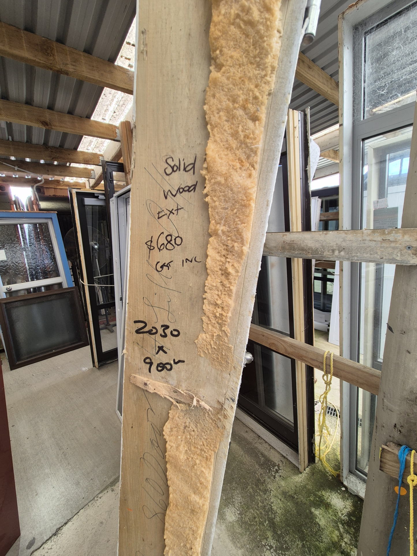 Single Exterior Wooden door 2030 H x 930 W #2067