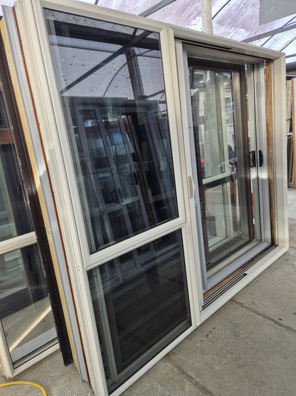 Cream Stacker Sliding Door 2m H x 2.4 W Gd Cond #2071
