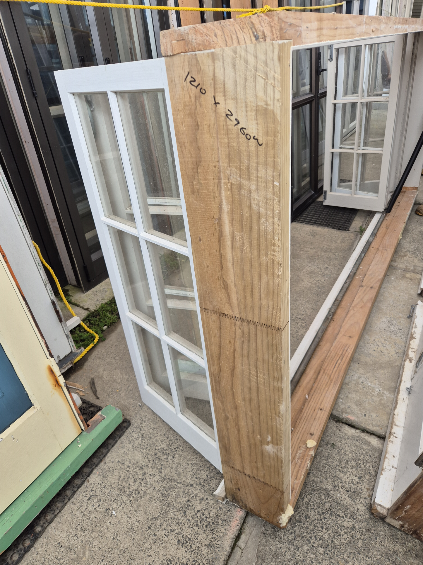 Wooden Colonial Bifolding Window 1210 H x 2960 W #2085