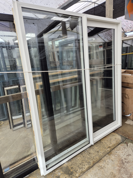 White Double Glazed Ranchslider 2050 H x 1800 W #2082 see matching doors