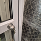 White Aluminium exterior door 2030 H x 860 W #2072