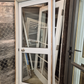 White Aluminium exterior door 2030 H x 860 W #2072