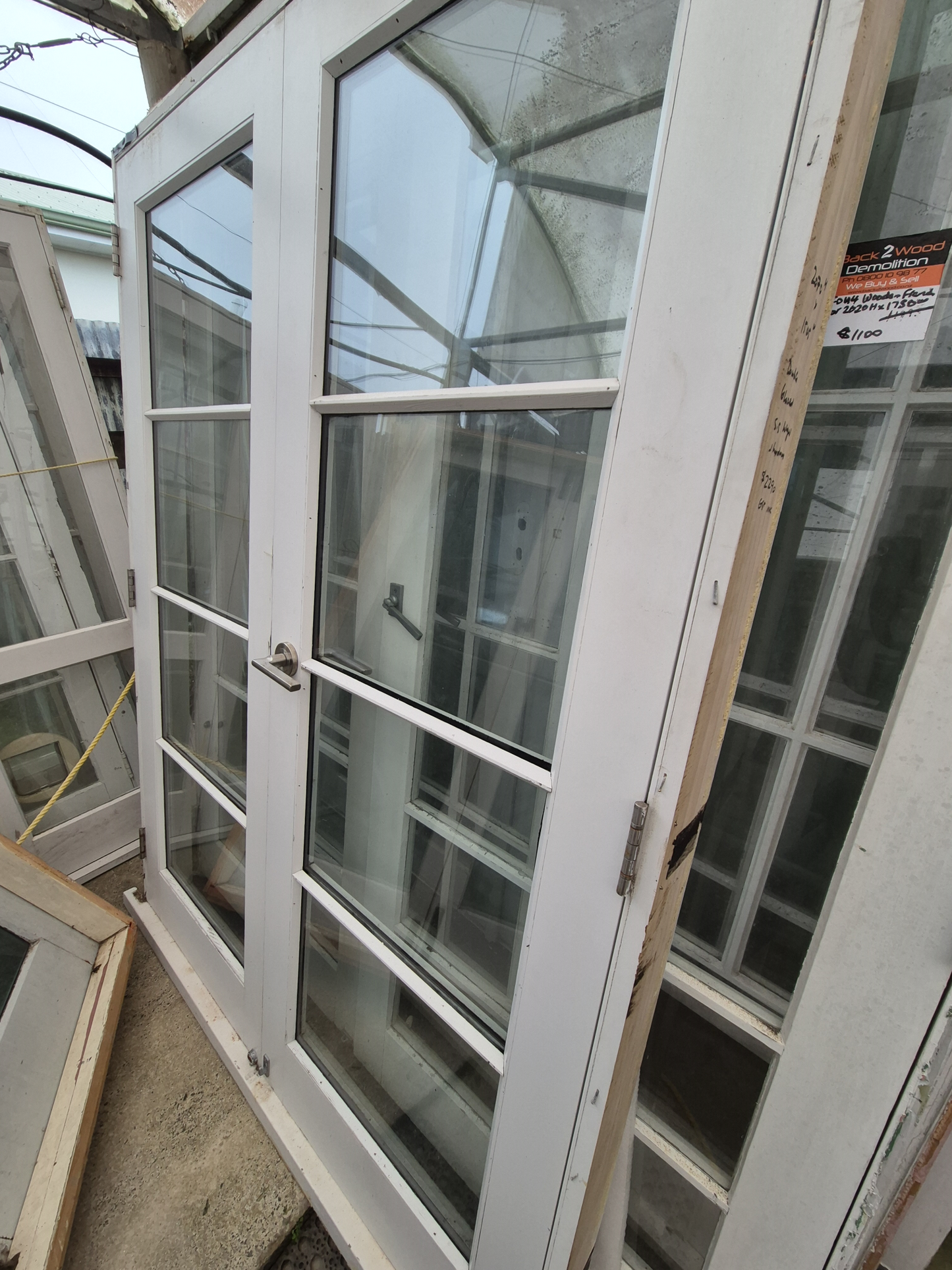 Cedar Double Glazed Wooden French doors 2070 H x 1505 #2080