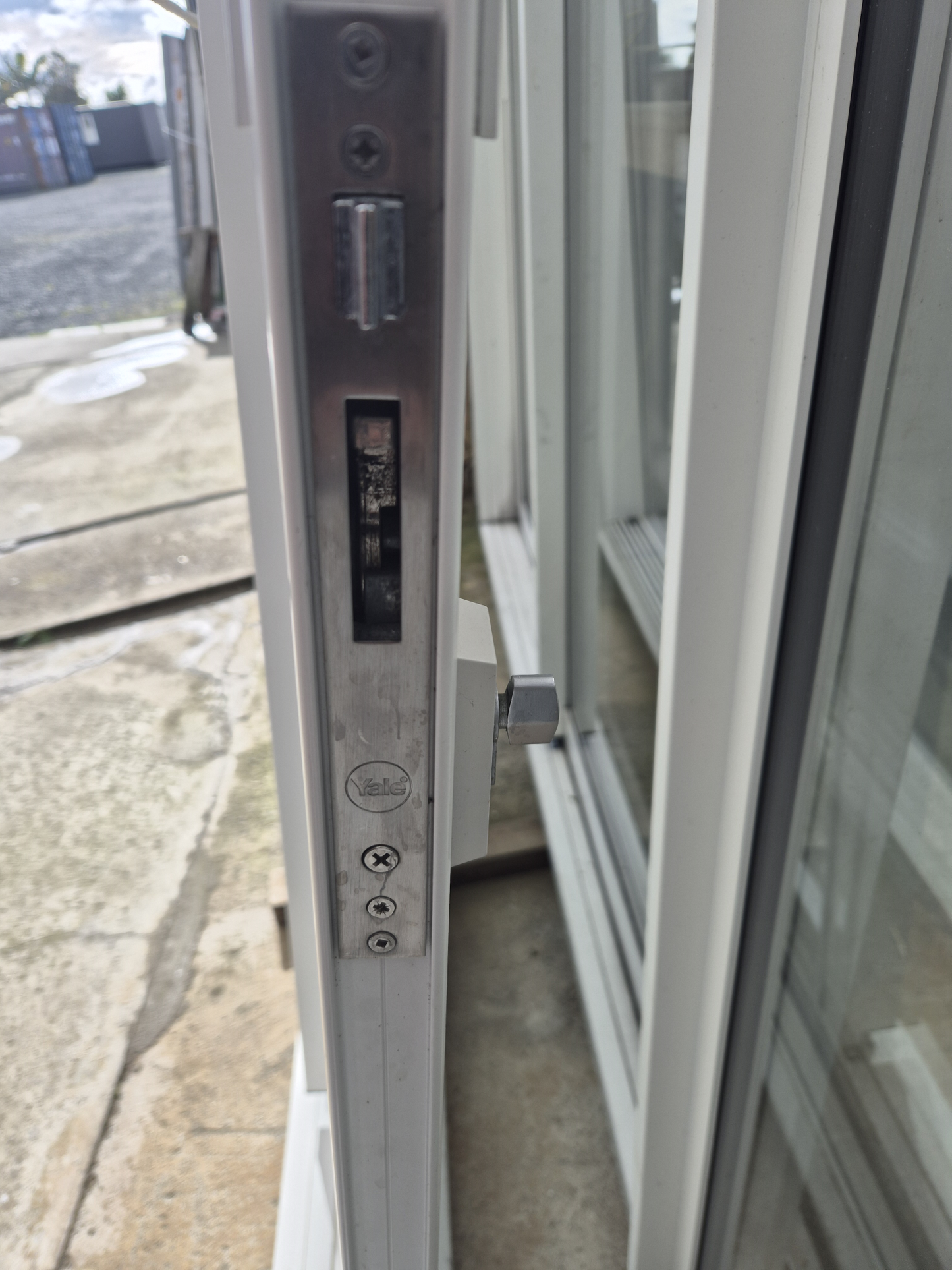 White Double Glazed Ranchslider 2050 H x 1800 W #2082 see matching doors