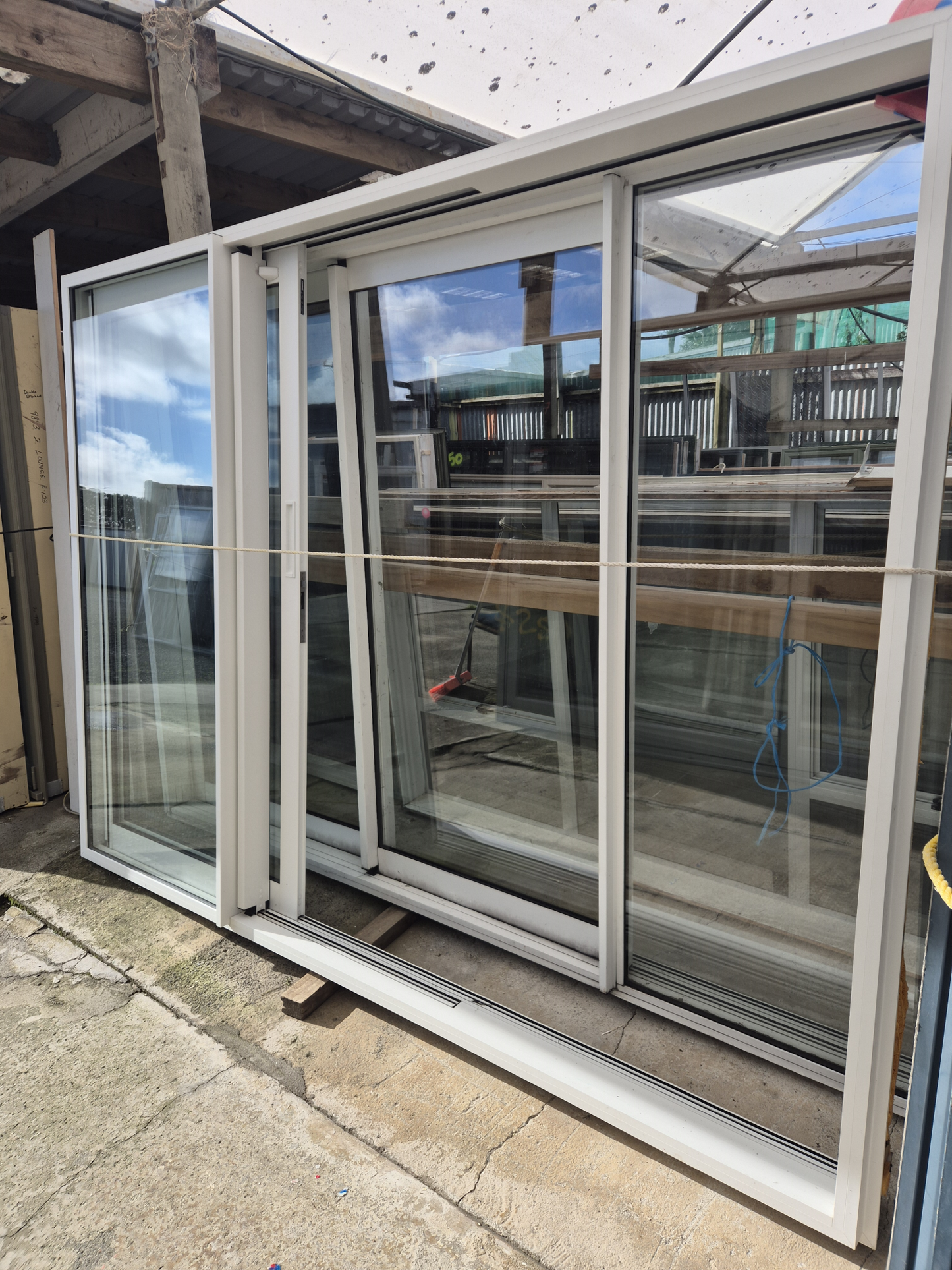 Double Glazed White Stacker Sliding door 2050 H x 2710 W R-L #2083