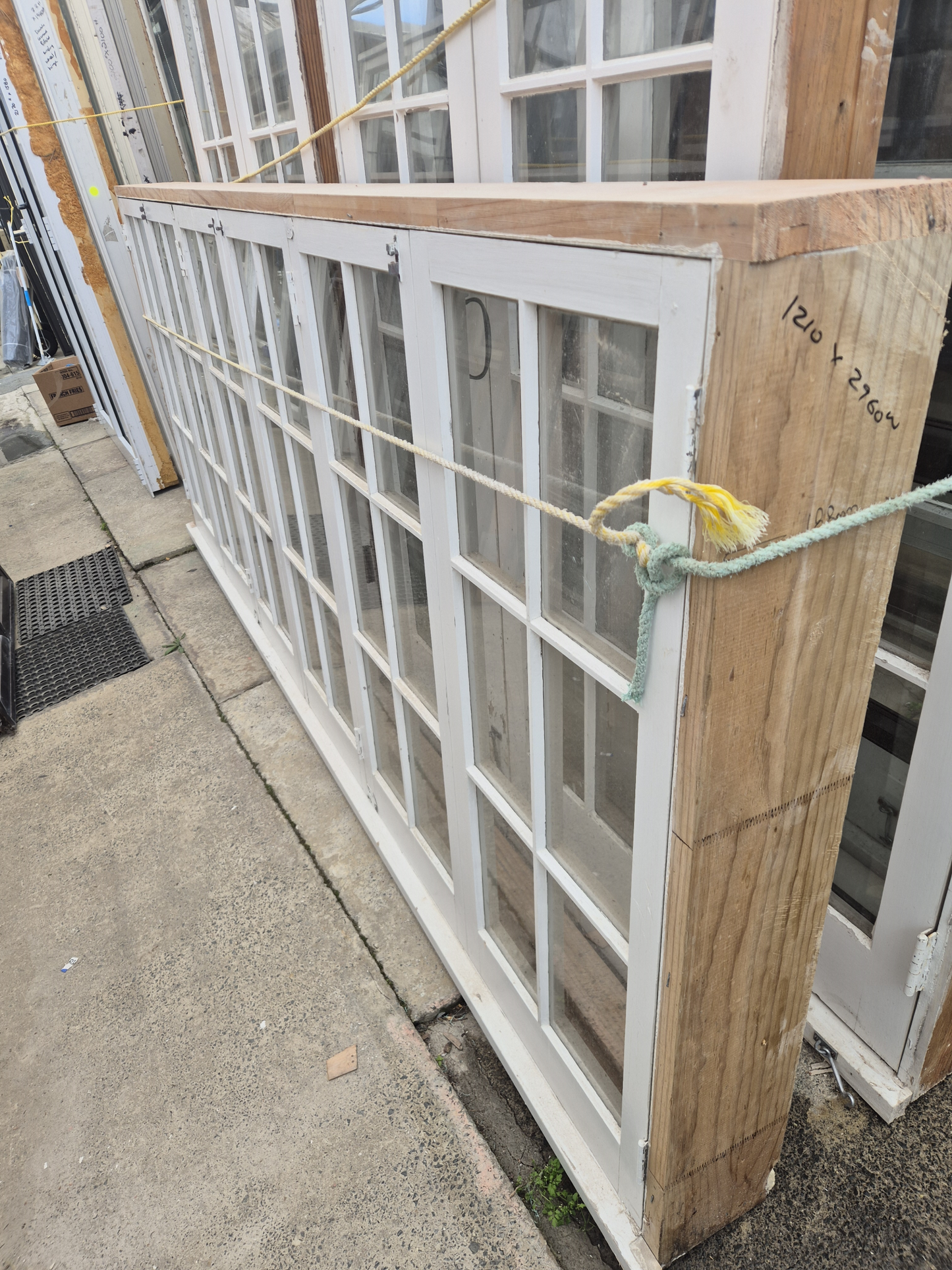 Wooden Colonial Bifolding Window 1210 H x 2960 W #2085