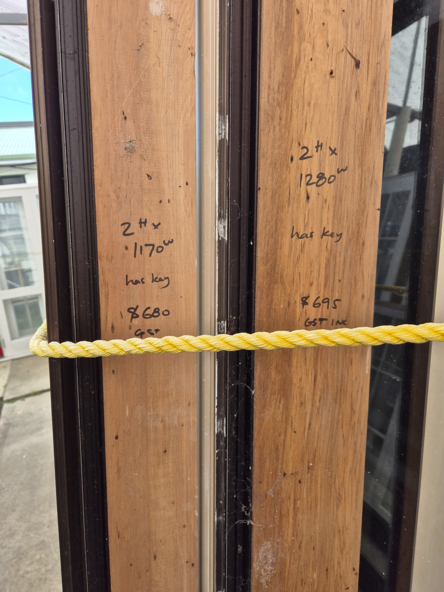 Bronze French Doors 2m H x 1170 W #2089